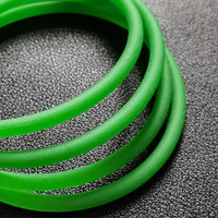 Courroie de transmission ronde en PU Matt Green OEM, largeur 10 mm, épaisseur 5 mm, 30 rainures, angle pour machine à husk et imprimeries