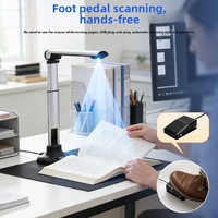 Scanner de documents et livres USB professionnel haute définition 26MP, mains libres, format A3