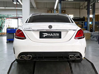 Kit de Carrocería Nuevo para Benz Clase C W205 2019-2021, Actualización a C63 AMG, Parachoques + Rejilla GT + Faldones Laterales + Capó, 1 Año de Garantía