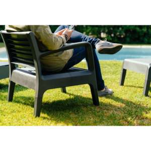 Injection Molded <b>Plastic</b> <b>Garden</b> Set - Miami Tte--Tte Elegant and Durable Design Outdoor Furniture Chairs and <b>Table</b> Set - Product Image 5