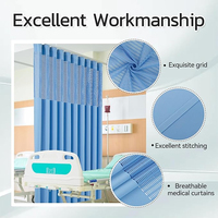 Offre Spéciale 100% polyester haute précision antibactérien hôpital cloison mince respirant Tricot médical rideaux tissus tissés