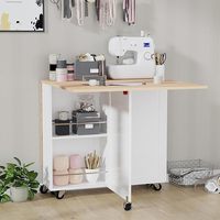 Table à manger pliante moderne de luxe personnalisée en MDF avec tiroirs de rangement, design à 6 roulettes pour gagner de la place