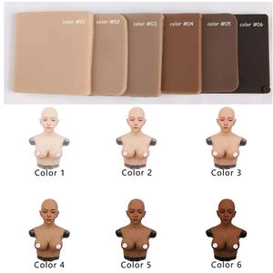 URCHOICE homme à femme sexy déesse féminine masque de tête en Silicone pour masque fête d'Halloween spectacle en direct jeune fille visage maquillage - Product Image 6