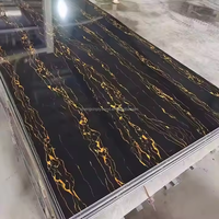 CX 2.8mm PVC Marbre Panneau Imperméable 3D Revêtement Mural Panneau Villa Décoration Murale Ignifuge