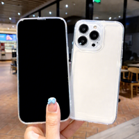 Coque de téléphone transparente en silicone antichoc avec moulage par injection et emballage pour iPhone