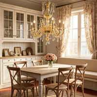 Lustre classique en verre de Murano, cristal personnalisable, lumière ambrée pour la maison, l'hôtel, le hall, les projets