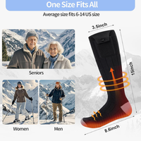 Chaussettes chauffantes pour hommes et femmes, rechargeables, lavables, électriques, 8 heures, 4 niveaux de chauffage, pour la chasse, le camping, la randonnée, le ski, le cyclisme
