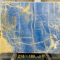 Pierre de jade bleu naturel, style villa française moderne, pour mur d'arrière-plan d'ascenseur en marbre, grand panneau, pierre d'escalier, plan de travail, transmission de la lumière