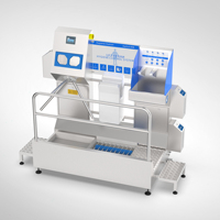 Machine à laver les bottes en acier inoxydable avec système de nettoyage automatique par brosse pour l'hygiène à l'entrée