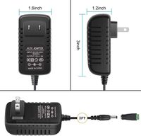 Adaptador de fuente de alimentación ESann AC 110V a DC12V 2A para tira de luz LED con conector de barril hembra de 5,5/2,1mm DC Marca: InShareplus