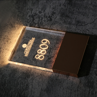 Enseigne lumineuse LED haut de gamme pour numéro de chambre privée d'hôtel