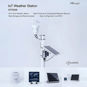 Estação Meteorológica WTS506 LoRaWAN 15 km Solar IP65 Velocidade e Direção do Vento Ultrassônica Pressão Chuva Temperatura Umidade Relativa Agricultura - Product Image 3