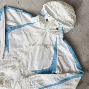 Windbreaker Shorts Set Nylon Tracksuit Lightweight Cut and Sew <b>Zip</b> <b>up</b> <b>Jackets</b> and Nylon Shorts Custom Two Piece Windbreaker Set - Product Image 3