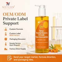 Gel Douche Corps Éclatant et Revitalisant à l'Argousier et au Niacinamide, Doux pour la Peau, Haute Qualité, Marque Privée, Faible MOQ