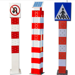 Chất lượng cao giao thông an toàn đường bộ hợp kim nhôm năng lượng mặt trời dẫn đăng ký bollard năng lượng mặt trời dẫn cảnh báo bài - Product Image 4
