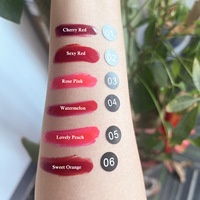 Rouge à lèvres peel-off 6 couleurs, logo personnalisable, imperméable, anti-transfert, changeant de couleur, hydratant, pailleté, rehausse le teint, sans marque