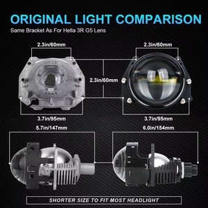 Venta caliente Super brillante PL9 coche LED faro Bi Led proyector lente Kit revestimiento alto haz bajo foco para Auto H4H79005 - Product Image 3