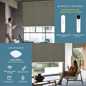 Abat-jour roleau eltrique אינטליגנטי tuya wifi persnalisé-100 % occulant, עיצוב מתונה et ecologique - Product Image 6