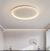 Plafonnier LED Rond Ultra Mince pour Chambre à Coucher Design Moderne en Acrylique pour le Salon