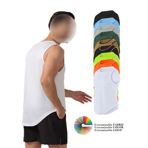 Débardeur Sport Homme Personnalisé OEM 100% Polyester Séchage Rapide Respirant Col Rond Décontracté pour Course et Gym avec Impression par Transfert Thermique - Product Image 3