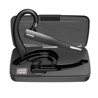 Earphone putar TWS bisnis nirkabel telinga tunggal, Earphone Handfree TWS untuk berkendara olahraga