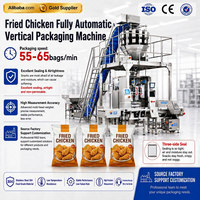 Machine d'emballage automatique multifonctionnelle pour nuggets de poulet VFFS, pesage 200g, 500g, 1kg