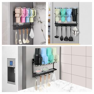 Organisateur de bouteille d'eau magnétique à 5 crochets pour Stanley 40 oz 2-en-1, support de rangement pour gobelets de réfrigérateur, accessoire de vaisselle - Product Image 5