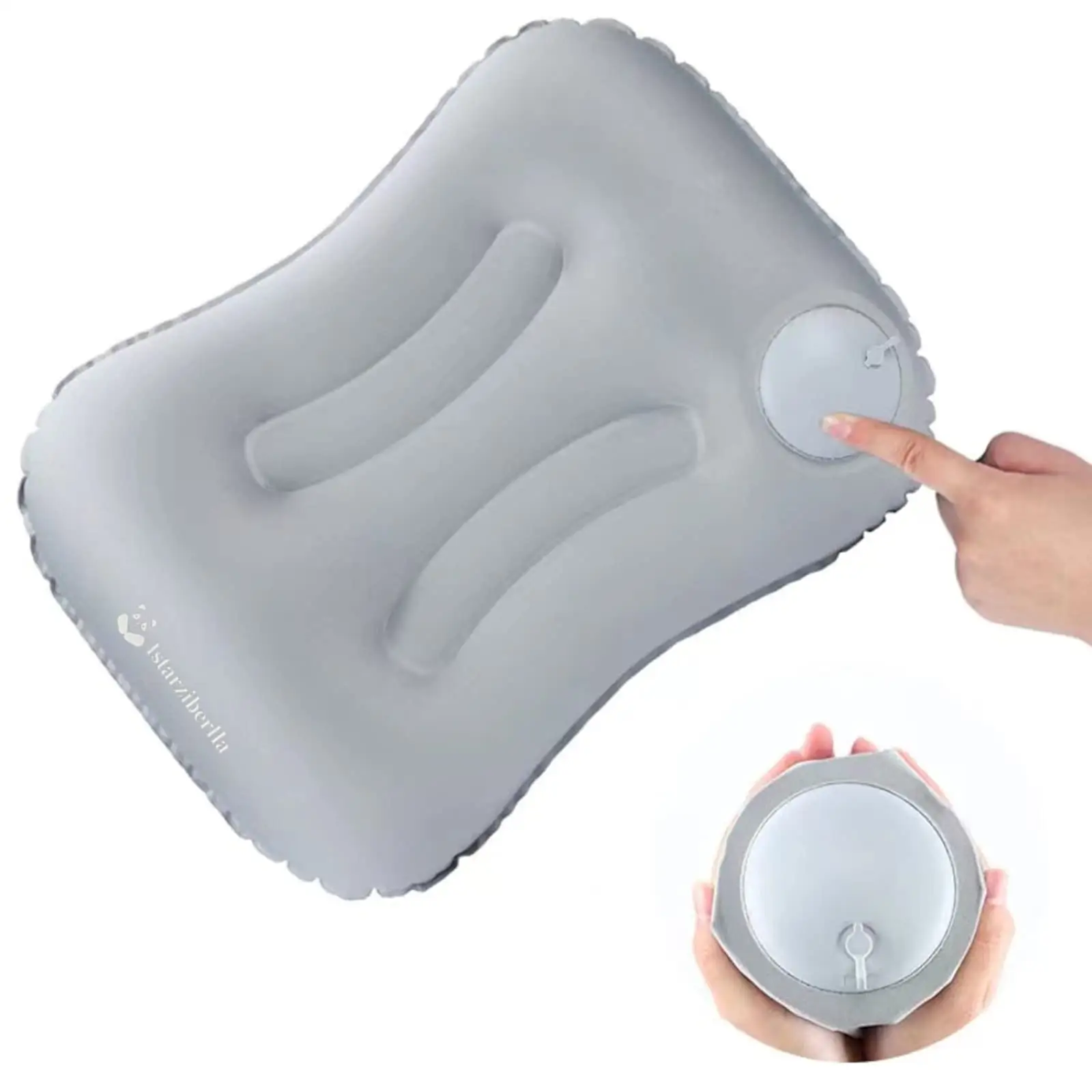 2022 Hot sell Camping Inflatable Pillow with Built-in Press Pump Ultralight Compressible Collapsible