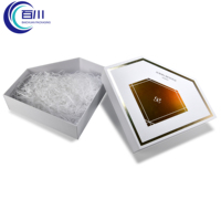 Caja de Regalo Personalizada Premium en Forma de Diamante con Impresión de Logotipo, Caja de Embalaje Rígida para Frascos de Perfume, Aceite, Cosméticos, Maquillaje y Productos para el Cuidado de la Piel