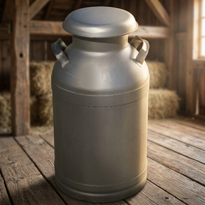 Bidon à lait en aluminium avec couvercle, qualité alimentaire, conteneur de stockage de lait, seau robuste pour la collecte, le transport et l'approvisionnement agricoles - Product Image 6