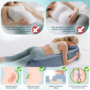 Cojín <span class=keywords><strong>de</strong></span> masaje para <span class=keywords><strong>embarazo</strong></span> con reposacabezas, soporte prenatal <span class=keywords><strong>de</strong></span> cuerpo completo, para aliviar el dolor lumbar, almohada <span class=keywords><strong>de</strong></span> maternidad en forma <span class=keywords><strong>de</strong></span> U para cirugía mamaria - Product Image 6