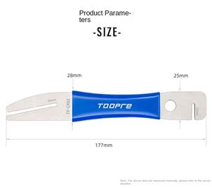 TOOPRE CR02 Clé de réglage des plaquettes de <span class=keywords><strong>frein</strong></span> à disque en acier inoxydable 201 bleu pour l'alignement et la correction du rotor de vélo - Product Image 5