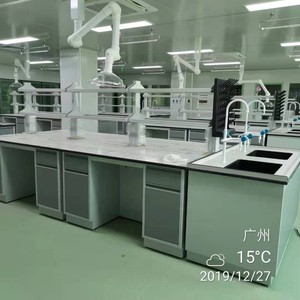 โต๊ะทำงานเหล็กสำหรับห้องปฏิบัติการ หน้าท็อปเคลือบลามิเนต ทนกรด เฟอร์นิเจอร์ห้องปฏิบัติการสำหรับโรงเรียน - Product Image 2
