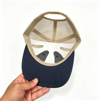 Casquette Trucker Richardson 112 à 6 Panneaux avec Logo Brodé Personnalisé, Patch en Cuir, Maille Unie, Fermeture Snapback, Respirante pour Sports de Plein Air