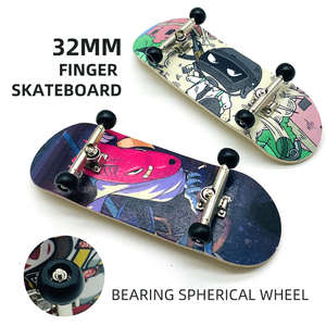 Nouveau design, vente en gros, <span class=keywords><strong>mini</strong></span> <span class=keywords><strong>skateboard</strong></span> à doigts AM/<span class=keywords><strong>PRO</strong></span>, 32 mm, 5 plis, en érable, double rocker, écologique, imperméable - Product Image 3