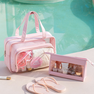 Vendita calda trasparente PVC da donna trucco cosmetico da donna borsa da viaggio - Product Image 4