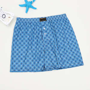 Shorts de boxer en tissu tricoté à carreaux légers et élégants pour hommes, coupe confortable, vêtements de détente et de nuit avec logo à la taille, approvisionnement ODM - Product Image 4