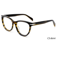 Montures de lunettes en acétate œil de chat de luxe pour dames Montures de lunettes en acétate transparent à la mode Montures optiques de haute qualité