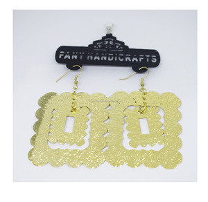 2020สหราชอาณาจักรต่างหูทองคำกลวงชุบทองสีสันสดใสขนาดใหญ่ต่างหูเครื่องประดับต่างหูโลหะต่างหูรูปทรงเรขาคณิต - Product Image 6