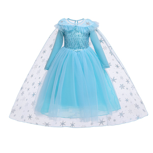 Vestidos <span class=keywords><strong>de</strong></span> Fiesta para Niñas al por Mayor, Vestido <span class=keywords><strong>de</strong></span> Princesa <span class=keywords><strong>Elsa</strong></span> <span class=keywords><strong>de</strong></span> Hadas para Niñas, Vestido <span class=keywords><strong>de</strong></span> Tul Azul para Niñas - Product Image 4