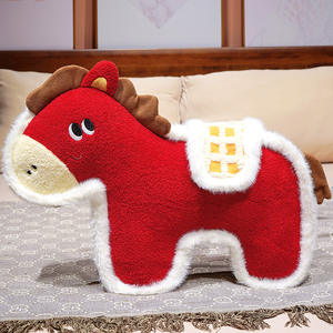 Peluche Mascotte du Nouvel An Chinois Style National An de l'Âne, Coussin en Velours Rembourré en Coton PP, Décoration de Salon, Cadeau pour Amis - Product Image 6