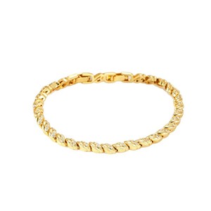 Cuban <b>Bracelet</b> Gold Plated Zircon Inlay Women's Fashion Jewelry Gift Hip Hop Trendy Design - Product Image 4