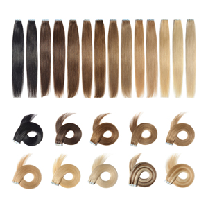 Extensions à bandes adhésives double tirage en cheveux vierges bruts chinois, très demandées aux États-Unis, extensions à bandes adhésives double tirage russes - Product Image 5