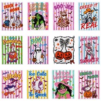 Lot de patchs brodés Halloween à thermocoller – Motifs fantômes, oies, sorcières et squelettes mignons pour vestes, sacs à dos, jeans et chapeaux