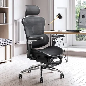 SIHOO C300 mesh conferência reunião sala jogo tarefa computador chefe executivo home office cadeira ergonômica com apoio para os pés