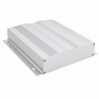 Boîtier en aluminium extrudé à extrémité ouverte 159*35mm avec base à rainures et brides pour montage mural, pour driver LED