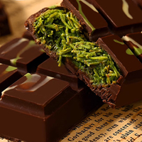 Barra de chocolate de pistacho de alta calidad a precio de fábrica, barra de chocolate de pistacho con sabor a Dubai, llena de rellenos.