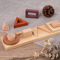 Rompecabezas Tangram de madera educativos para niños de 2 a 4 años, juego de bloques de madera geométricos, juguete de aprendizaje divertido