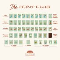 Tuiles de Mahjong The Hunt Club Edition 160, motif Canard Pêche Fleurs Sauvages, vertes, en acrylique 2 couches, pour la maison et les fêtes
