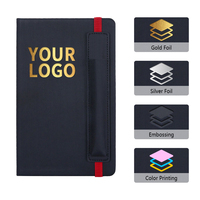 Agendas Promotionnels à Couverture Rigide en Cuir, Carnet A5 Avec Porte-Stylo, Carnets Personnalisés avec Logo pour Cadeaux d'Affaires